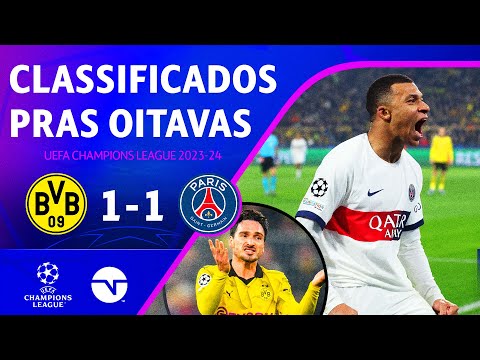 Gols e lances de Borussia Dortmund x PSG