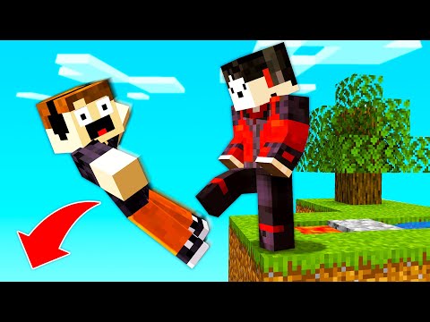 HE THROWED ME OFF THE SKYBLOCK!  😭 (me to him 😈) |  Minecraft