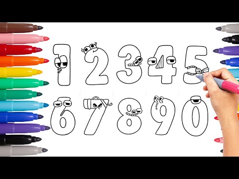 Number Lore and Alphabet Lore Coloring Pages Complete Compilation