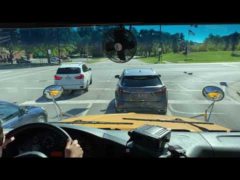 School bus; Left and right hand turns with lane changes