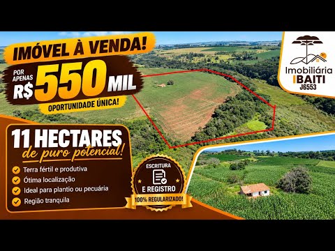 CHÁCARA SÍTIO PANORÂMICO TERRA ROXA IDEAL PRA LAVOURA R$ 550 MIL - Código: 2615
