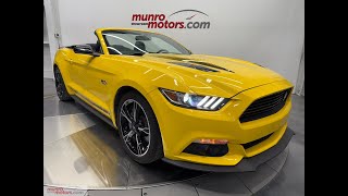 2016 Mustang California Special GT Premium Convertible 5.0L 435hp Auto Triple Yellow Tintcoat /Black