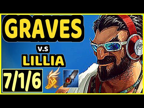AMAZING (GRAVES) vs LILLIA - 7/1/6 KDA JUNGLE GAMEPLAY - EUW Ranked MASTER