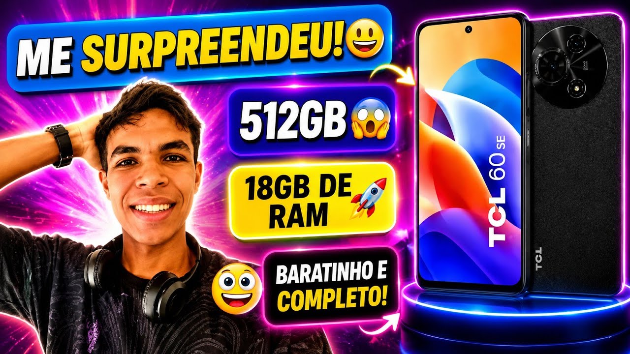 Miniatura da avaliação em vídeo de Smartphone TCL 60 NXTPAPER 512GB 108MP 6.8 Polegadas