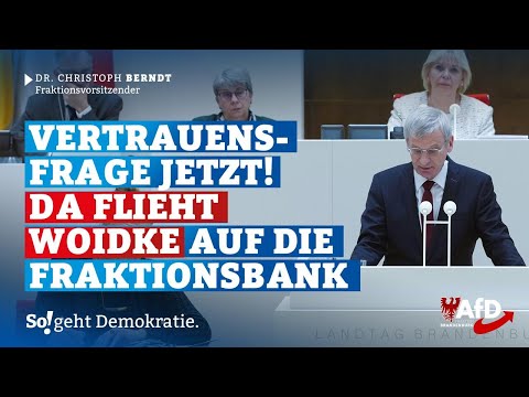 Vertrauensfrage jetzt – da flieht Woidke auf die Fraktionsbänke ⚠️🏛️