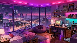 90's Nostalgic Study Bedroom ✨ Chill Music Lofi Rain Hip Hop Beats for Meditation & Relax