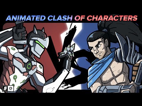 Genji vs Yasuo: Animated Clash of Characters