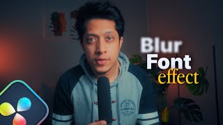 How To Make Cool Blurry Text In DaVinci Resolve!