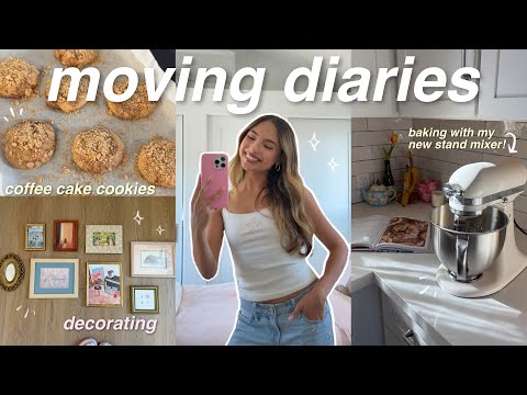 MOVING DIARIES ♥️ getting settled in, decorating, building furniture, baking, etc!