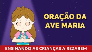 Desenho Catlico  Ensinando as Crianas a Orao da Ave Maria