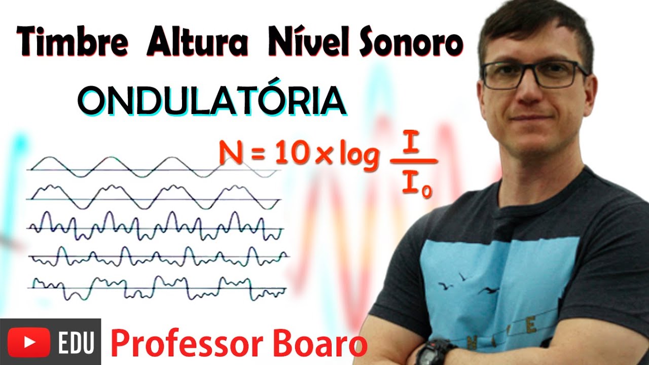 TIMBRE, ALTURA e NÍVEL SONORO - ONDULATÓRIA -  AULA 10 - Professor Boaro