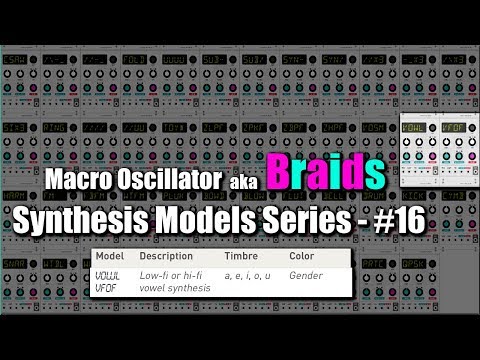 Braids Synthesis Models Series - #16 low-fi or hi-fi vowel Synthesis