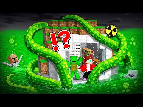 POISON INFECTED OCEAN vs Doomsday Bunker in Minecraft - Maizen JJ and Mikey