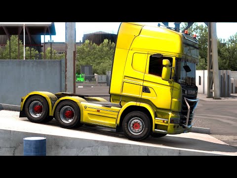 ETS 2 - Scania R500 Transporting Concrete Stairs Part 1