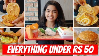 Burger King Stunner Menu Under Rs 50 | Burger King Stunner Menu Veg Review  | Everything Under Rs 50