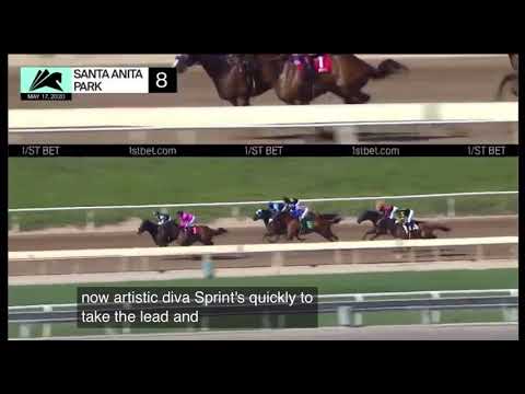 Bellafina, with Flavien Prat riding, wins the Grade 3 Desert Stormer Stakes at Santa Anita.