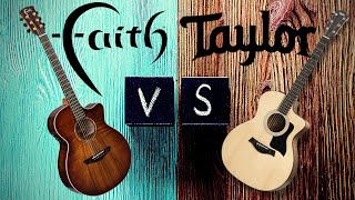 Video thumbnail for Faith Venus Bloodmoon vs Taylor 114ce Head to Head Review by Tickety Boo