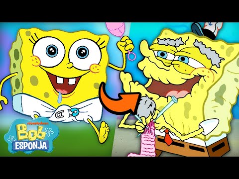 Bob Esponja | Cronología de la edad de Bob Esponja ⏰ | Compilación de 20 minutos  | Español