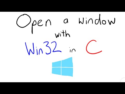 Open a Window in C with Win32