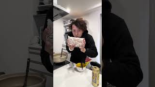 【オレんち。】前日のお鍋の残りでお昼ご飯！#short#ショート#料理 #cooking #飯テロ