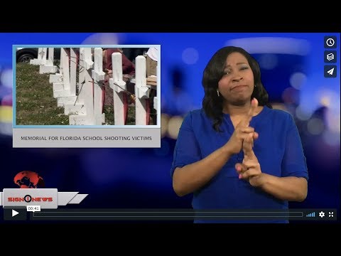 Memorial for Florida school shooting victims (ASL - 2.18.18)