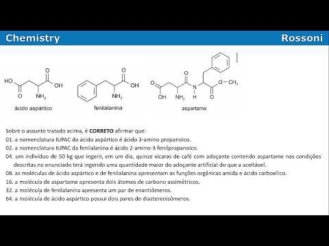 UFSC 2016 Q32 - Aspartame