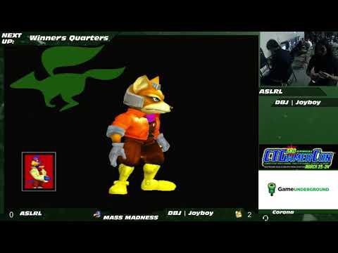 Mass Madness 22 SSBM - ASLRL (Falco) vs. DBJ | Joyboy (Fox) - Melee WQF