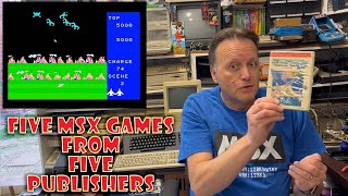 5 MSX Games from 5 Publishers (Oil's Well, Exerion, Super Cobra, Eggerland Mystery, HERO)