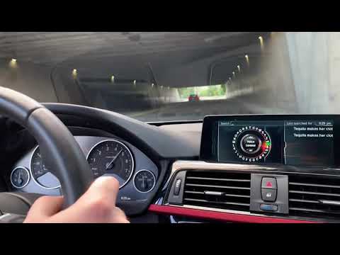 Nasty Loud F30 BMW 340i exhaust revs in tunnel!