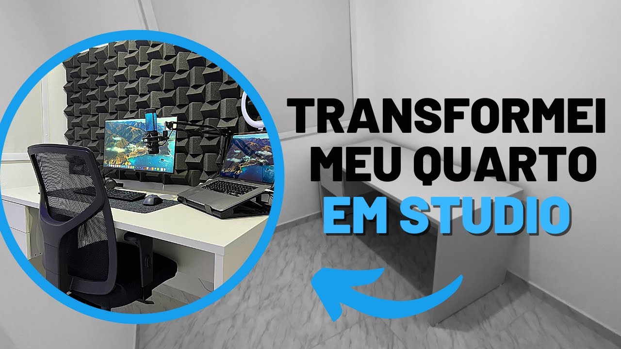 Transformando um quarto em um STUDIO de GRAVAÇÃO para YOUTUBE! 🎥