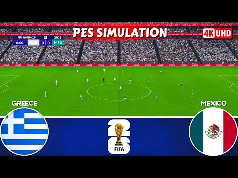 🔴Greece vs Mexico | FIFA World Cup 2026 Full Match | PES 21 Gameplay | 4K60 |
