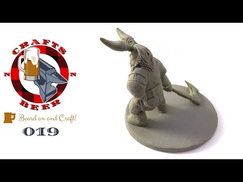 CraftsnBeer #19 Sculpted a Miniature Varl (Iver) in Super Sculpey for D&D & other Tabletop RPG's