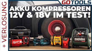 Kompressor-Power auch mit Akku? Neuheiten wie Milwaukee, DeWalt, Makita & Metabo | inkl. Verlosung