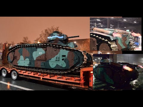 Char B1bis with huge BACKFIRES - Retromobile 2018