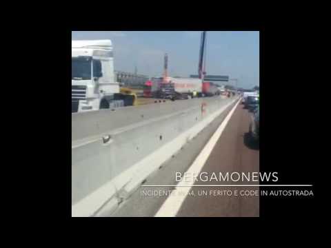 Incidente in A4, un ferito e code tra Capriate e Trezzo - BergamoNews