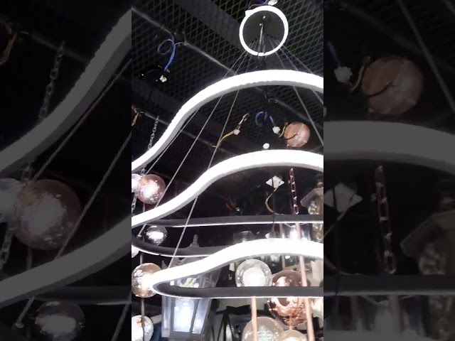 نجفة ليد مودرن اسود ثلاث حلقات