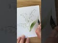 Easiest way to paint dozens of tiny flowers lily of the valley #watercolortutorial #painting #easter