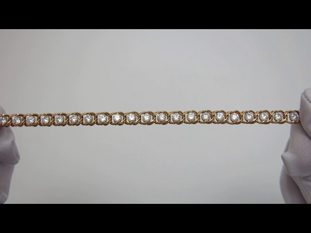 Серебряный браслет с камнями и позолотой бнх23 Видеообзор