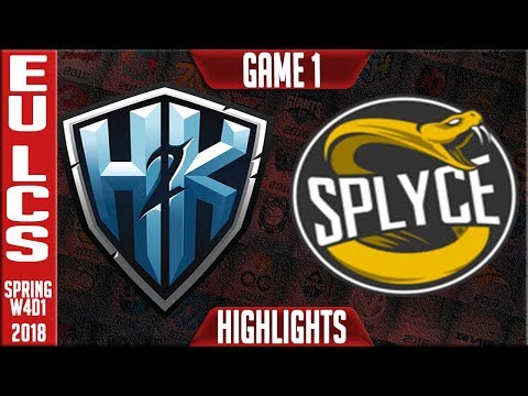 H2K vs SPY Highlights | EU LCS Week 4 Spring 2018 W4D1 | H2K vs Splyce Highlights