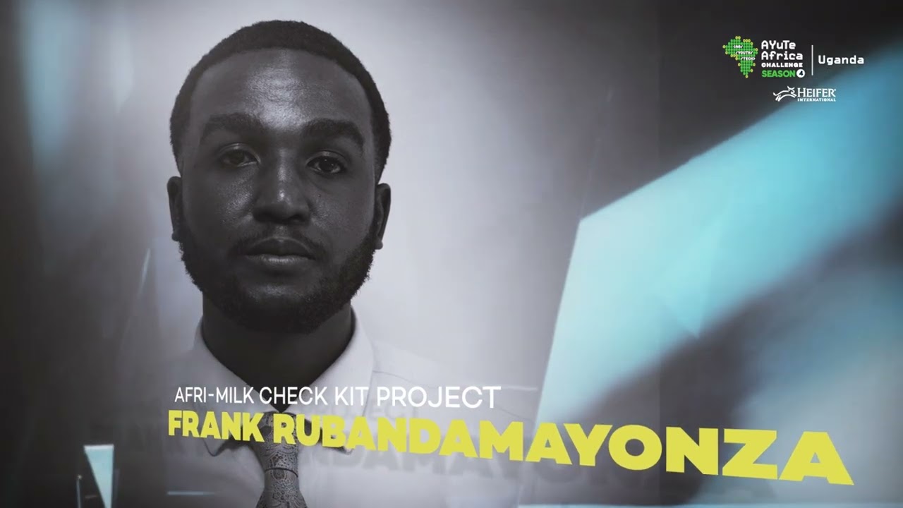 1st Runner-Up Agri-Tech Magezi Frank Rubandamayonza, founder of the Afri-Milk Check Kit.