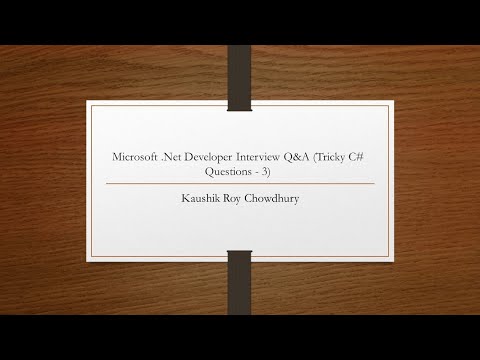 Microsoft Net Developer Interview Q A Tricky C Questions Part 3