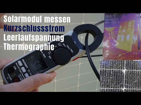 Solarmodul Thermographie, Kurzschlussstrom & Leerlaufspannung