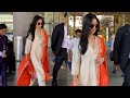 Katrina Kaif Looks Beautiful In Off White Salwar Suit Spotted At Mumbai Airport