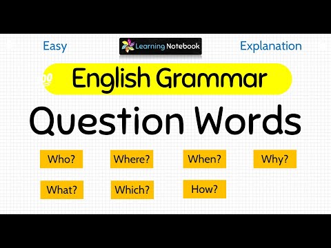 Question Words in English | wh words in English grammar | wh questions words