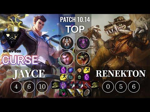 OMG Curse Jayce vs Renekton Top - KR Patch 10.14