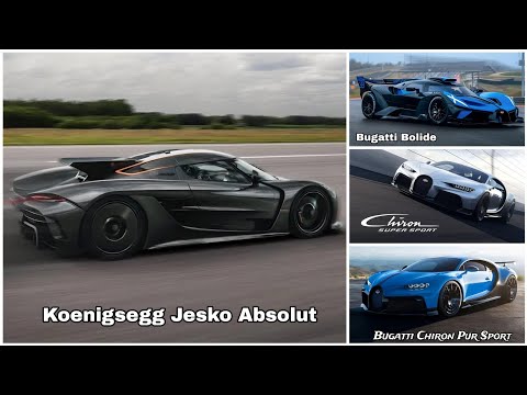 Koenigsegg Jesko Absolut Vs Bugatti Bolide Chiron Pur Sport And Chiron Super Sport Acceleration