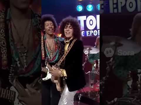 Jimi Hendrix Jams With Marc Bolan BBC Top of the Pops 1970s