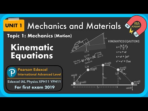 1.1.2 Kinematic equations: Unit 1 Mechanics and Material: Edexcel IAL Physics
