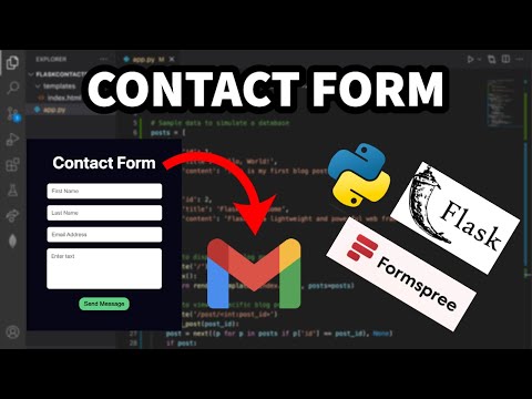 Python FLASK Website CONTACT FORM (w/ Formspree)