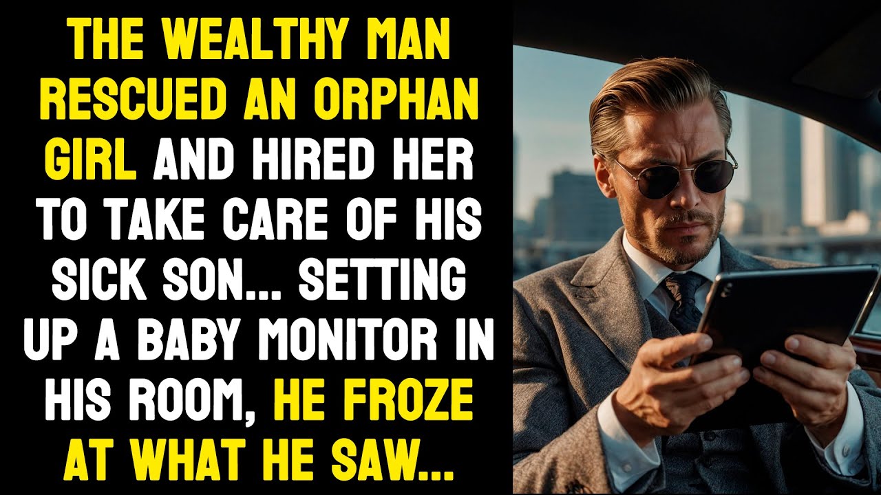 Setting up a baby monitor in his room, the wealthy man...